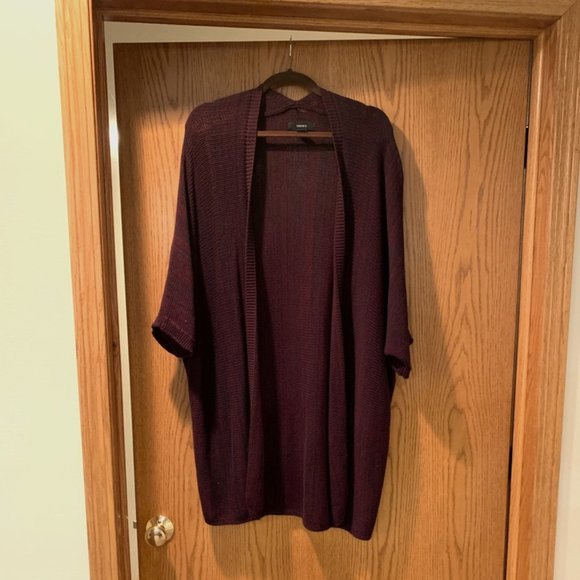 Purple Short Sleeved Cardigan - Picture 1 of 4